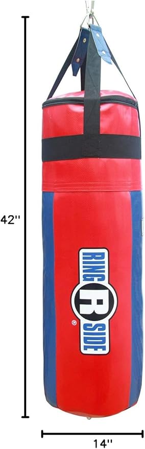 Ringside Apex Heavy Bag, Punching Bag for Boxing Training and Workout, 100 lbs, Includes Nylon Straps and Hanging Clip