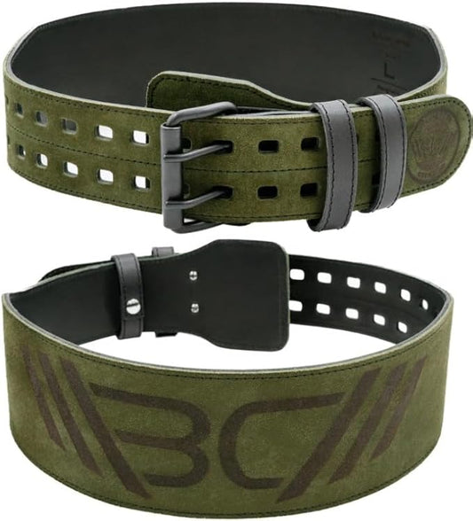 WARM BODY COLD MIND Leather Weight Lifting Belt 4" Adjustable