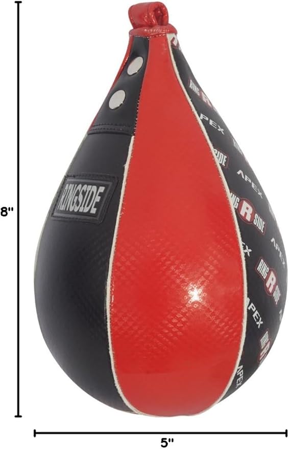 Ringside Apex Boxing Speed Bag - Premium Synthetic Leather Punching Ball, Multiple Sizes & Colors, Ideal for Hand-Eye Coordination, Training Equipment for Fighters