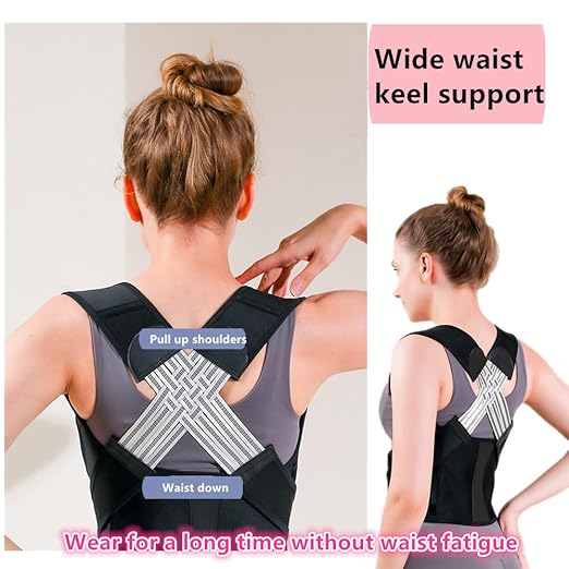 Back Brace for Women and Men,Shoulder Straightener,Back straightener,Adjustable Posture Corrector Suitable for Upper and Lower Back Pain Relief-Scoliosis,Hunchback,Spine Corrector(XXL)