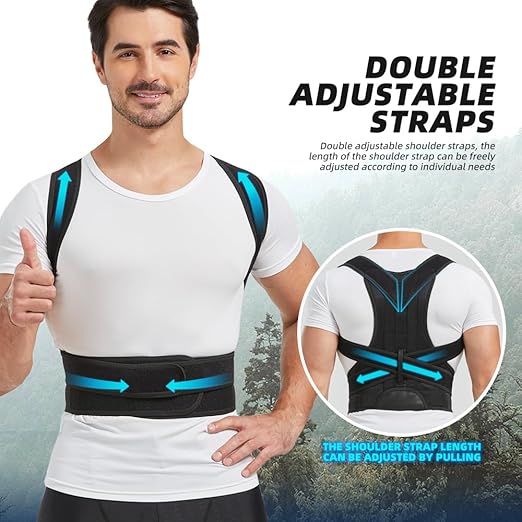 Back Brace and Posture Corrector for Men and Women Adjustable Back Straightener Posture Corrector, Scoliosis and Hunchback Correction, Spine Corrector, Support for Upper Lower Back Pain Relief