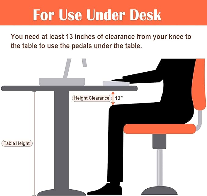 Multi-Use Physic-Under Desk Exercise Bike Pedal Exerciser, Fully Assembled Pedal Exerciser for Seniors, Foldable Mini Exercise Bike for Office Fitness with LCD Display, Peddler Exerciser