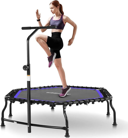 ANCHEER 50" Rebounder Trampoline for Adults- 2025 Foldable 450lbs/550lbs, for