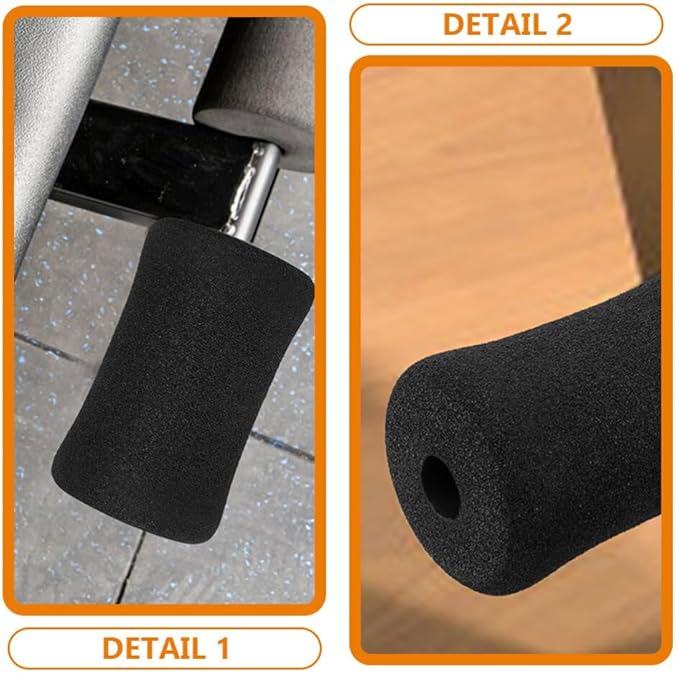Totority 4 Pcs Foam Foot Pads Roller Cover for Home Gym Exercise Machine Equipment Replacement Pads for Leg Extension Weight Bench (5.31X2.95X2.95in)