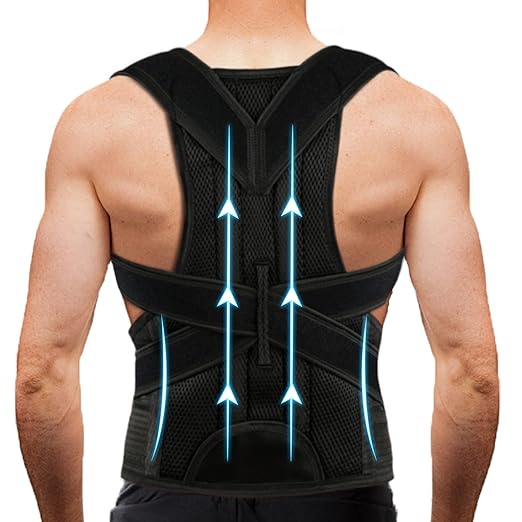 Back Brace Posture Corrector for Women Men -Adjustable and Breathable Support Scoliosis for Waist - Improve Back Posture for Body Correction and Lumbar Support L(33"-37")