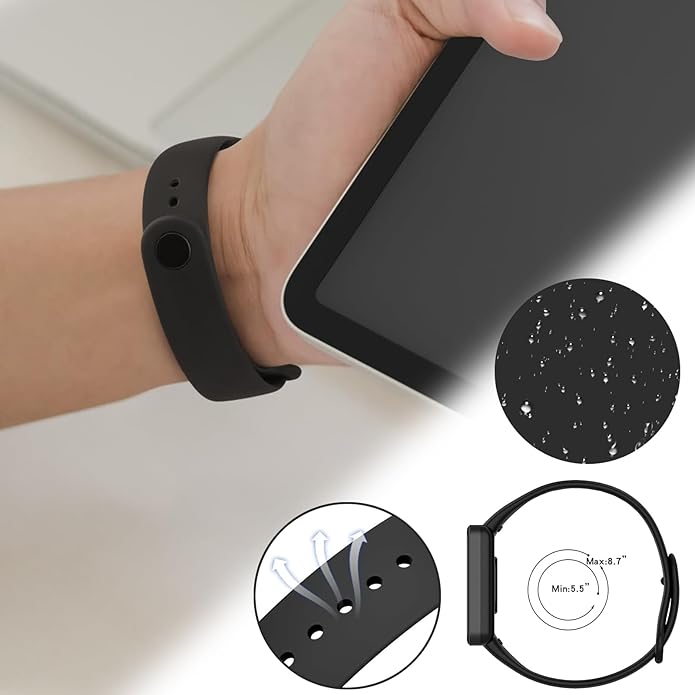 Bands Compatible for Xiaomi Redmi Smart Band Pro Strap Replacement Classic Sport Wristband for Women Men, Breathable Waterproof Smartwatch Band Accessories for Redmi Smart Band Pro