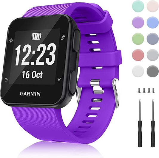 Aroloxta Garmin Forerunner 35 Watch Band Replacement - Waterproof Soft Band for Men, Multi Colors Wristband