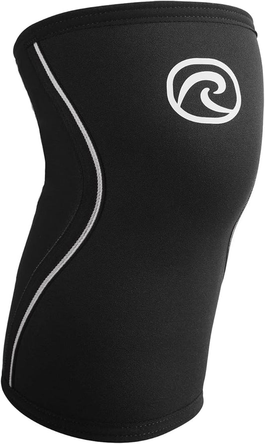 Rehband Knee Bandage 5 mm to Support Knees – Stabilises Joints and Muscles – Ideal for Sports Bodybuilding, Colour: Black, Size: XS