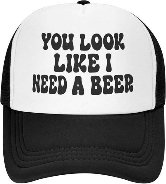 Put It On My Husband's Tab Drinking Trucker Hat - Funny Pink Trucker Hat for Women and Men