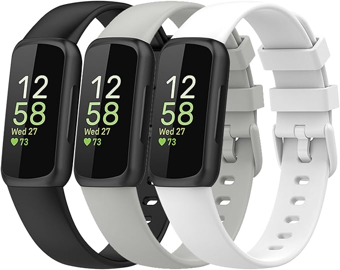 Bands Compatible with Fitbit Inspire 3 Bands for Women Men Sport Wristband Replacement Soft Silicone Straps for Fitbit Inspire 3 Smartwatch Small Large