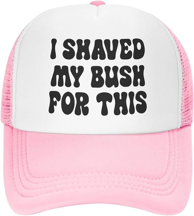 Put It On My Husband's Tab Drinking Trucker Hat - Funny Pink Trucker Hat for Women and Men