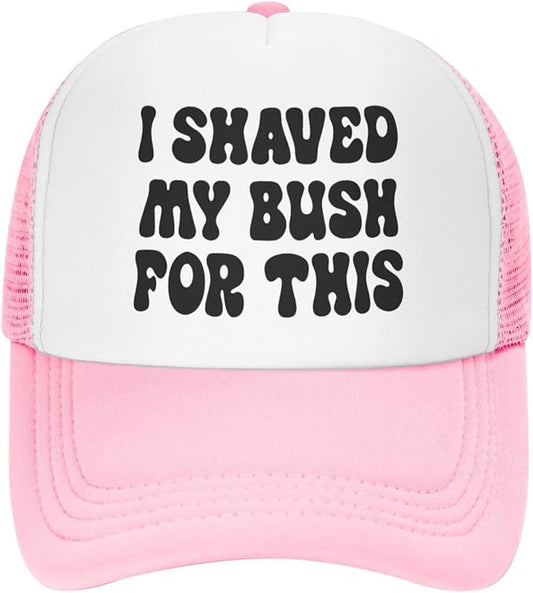 Put It On My Husband's Tab Drinking Trucker Hat - Funny Pink Trucker Hat for Women and Men