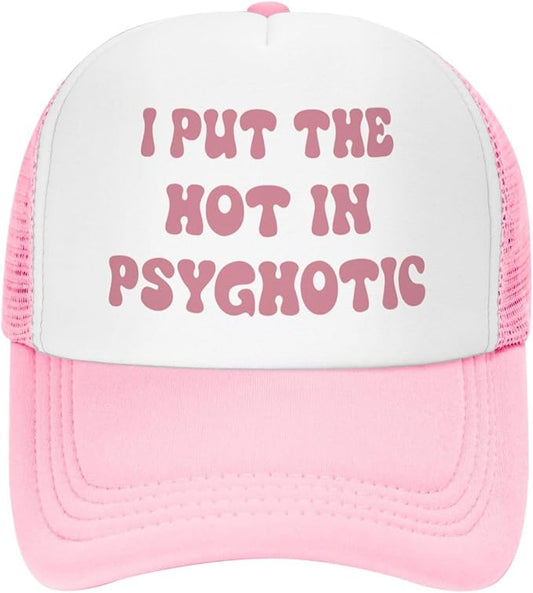 Put It On My Husband's Tab Drinking Trucker Hat - Funny Pink Trucker Hat for Women and Men