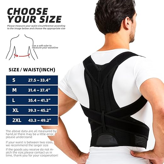 Back Brace and Posture Corrector for Men and Women Adjustable Back Straightener Posture Corrector, Scoliosis and Hunchback Correction, Spine Corrector, Support for Upper Lower Back Pain Relief