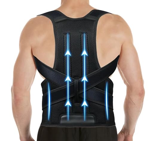 Posture Corrector for Men and Women,Adjustable Back Brace for Upper and Lower Back Pain Relief - Back Support Improve and Neck,Shoulder,Back Pain Relieve M(29"-33")
