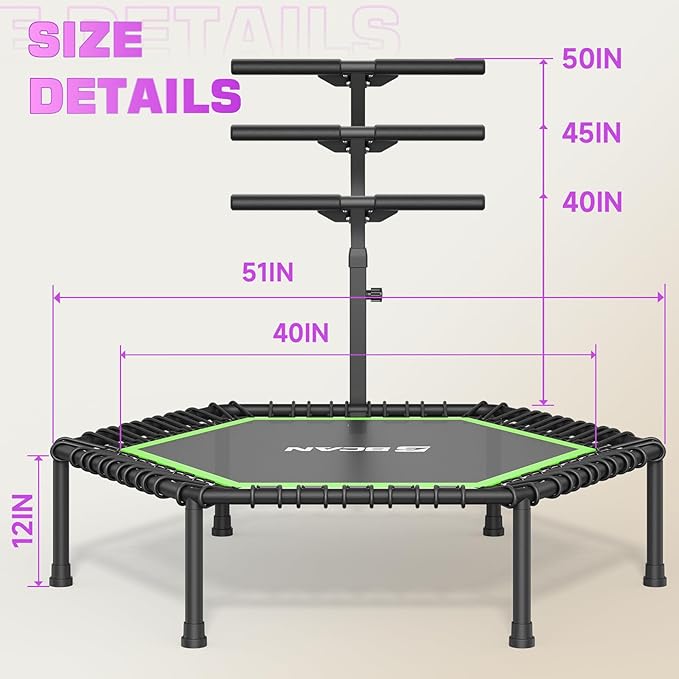 BCAN 48"/51" Mini Trampoline 450/550 LBS