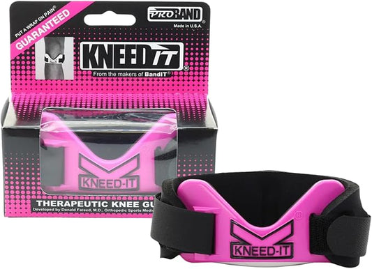 PROBAND - KneedIT - Compression Band for Knee Pain Relief - Helps Relieve Pain & Swelling - For Arthritis, Tendinitis, Osteoarthritis, Runner’s Knee, Jumper's Knee & More - Latex-Free