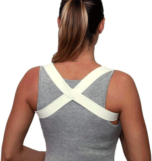 Posture Corrector Brace/Wear 15 Minutes A Day to Impove Posture Posturific Brace - Available in Colors and Sizes (Beige Large)
