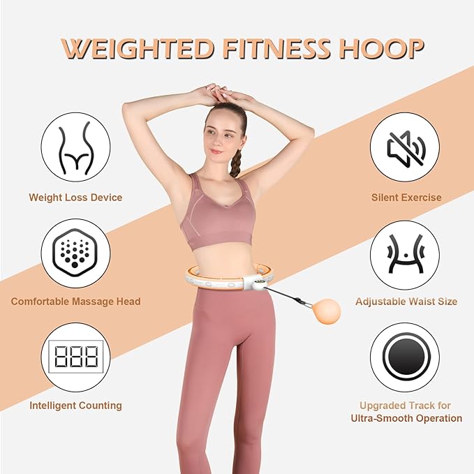 EPEHSPORT Silent Infinity Smart Hoops with Counter 22"-44" 2 in 4 Abdomen