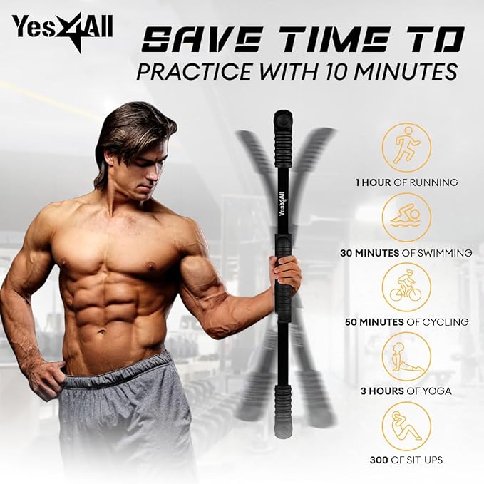 Yes4All Elastic Fitness Exercise Bar