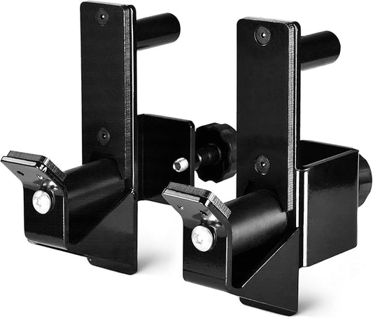 Yes4All Power Rack J-Hooks & Attachments – Heavy Duty Barbell Holders Compatible with 2x2 & 3x3 Power Racks for Home Gym