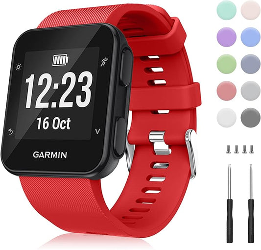 Aroloxta Garmin Forerunner 35 Watch Band Replacement - Waterproof Soft Band for Men, Multi Colors Wristband
