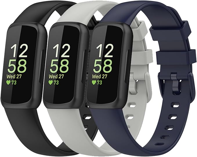Bands Compatible with Fitbit Inspire 3 Bands for Women Men Sport Wristband Replacement Soft Silicone Straps for Fitbit Inspire 3 Smartwatch Small Large