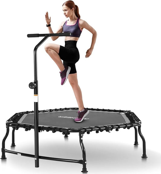 ANCHEER 50" Rebounder Trampoline for Adults- 2025 Foldable 450lbs/550lbs, for