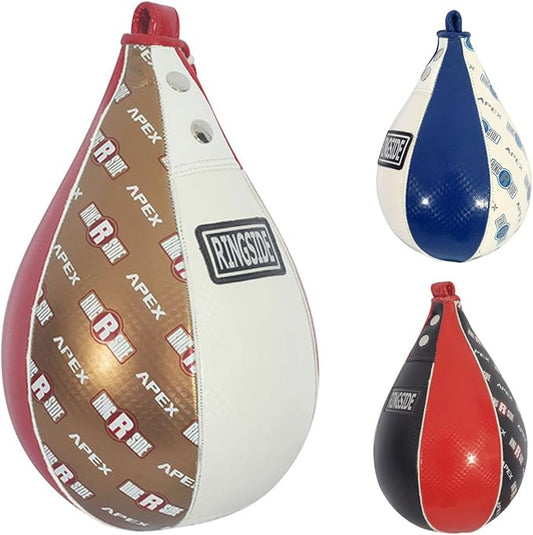 Ringside Apex Boxing Speed Bag - Premium Synthetic Leather Punching Ball, Multiple Sizes & Colors, Ideal for Hand-Eye Coordination, Training Equipment for Fighters