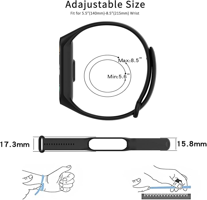 Bands Replacement for Mi Band 7 Strap Wristbands Compatible with Xiaomi Mi Band 7 Smartwatch Accessories Colorful Bracelet for Women Men Silicone Smart Watch Xiaomi 7 Wrist Band