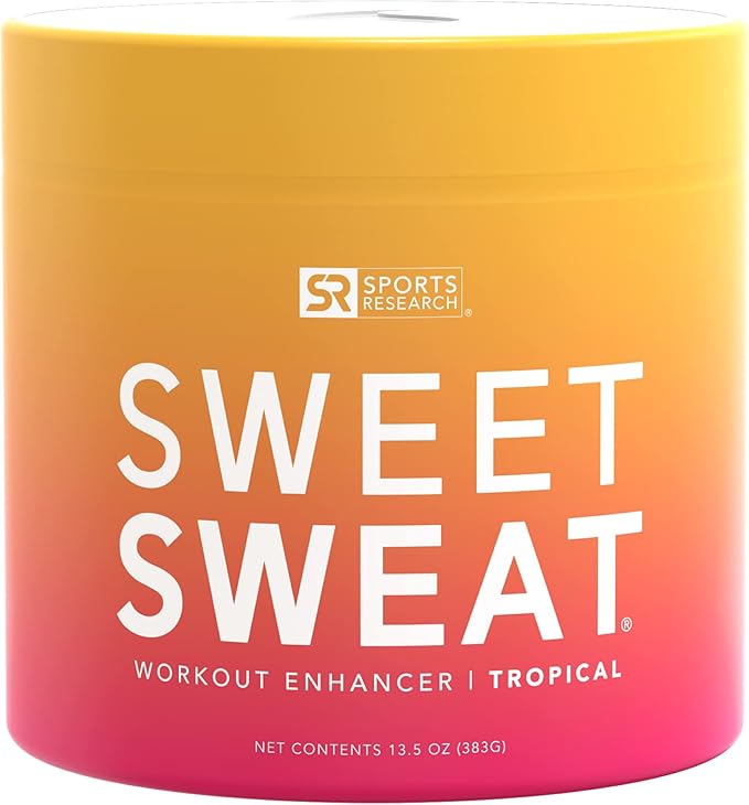 Sweet Sweat 'Workout Enhancer' Gel - Maximize Your Exercise & Sweat Faster - 13.5oz Jar (Tropical Scent)