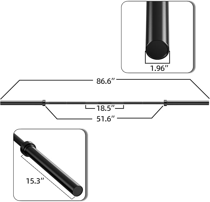 Signature Fitness Olympic Bar for Weightlifting and Power