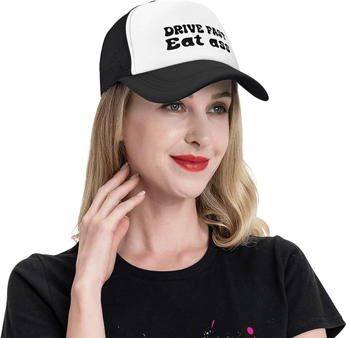 Put It On My Husband's Tab Drinking Trucker Hat - Funny Pink Trucker Hat for Women and Men