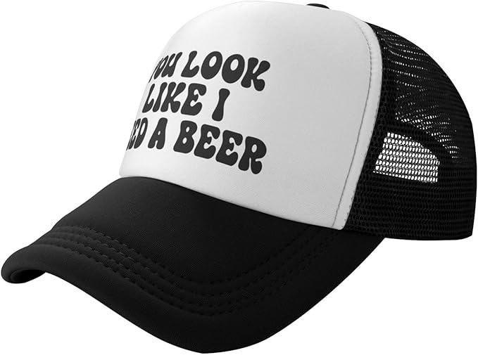Put It On My Husband's Tab Drinking Trucker Hat - Funny Pink Trucker Hat for Women and Men