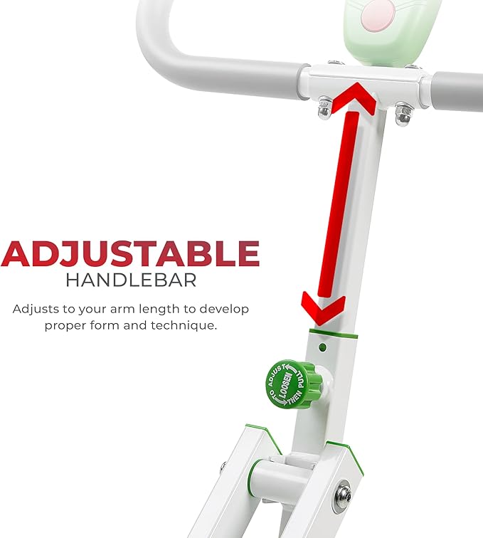 Sunny Health & Fitness Row-N-Ride Squat Assist Trainer, Foldable & Easy Setup Exercise Equipment w/Adjustable Resistance, Home Gym Training Machine for Arm, Glute & Leg Workout, Optional in Colors