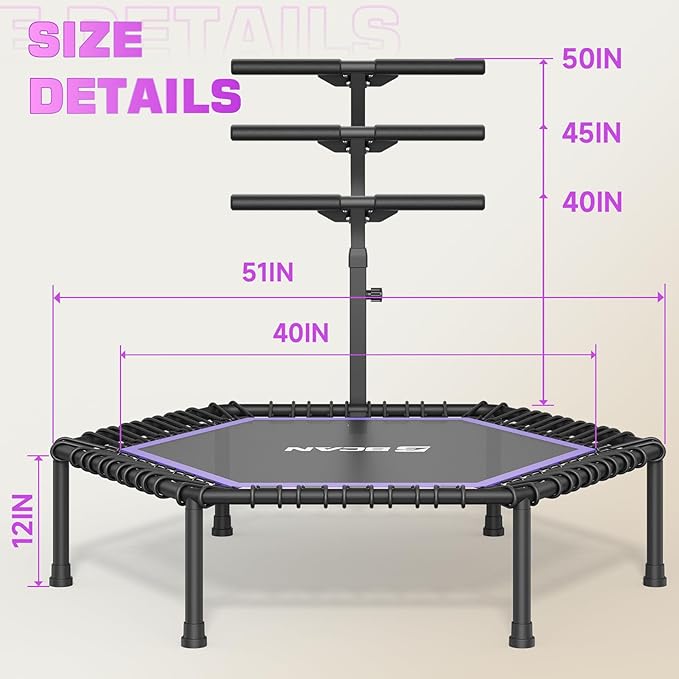 BCAN 48"/51" Mini Trampoline 450/550 LBS