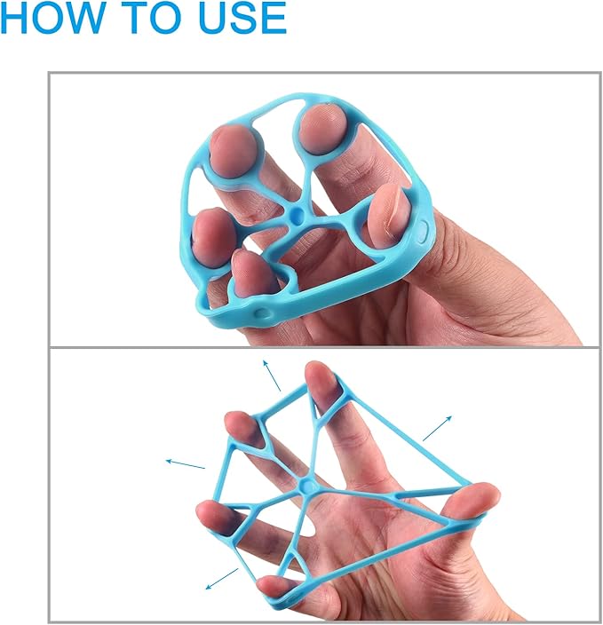 uxcell Finger Stretcher Exerciser 8.8LB Silicone