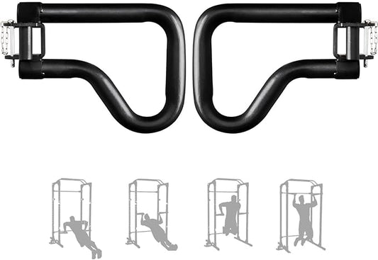 Yes4All Power Rack J-Hooks & Attachments – Heavy Duty Barbell Holders Compatible with 2x2 & 3x3 Power Racks for Home Gym