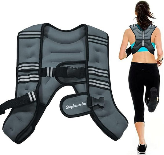 Weighted Vest for Women Men Kids, 6lbs/12lbs/4-10lbs Adjustable Weight Vest with Reflective Stripes, Upgrade Strength Training Vest for Running, Body Workout, Jogging, Cadio, Walking