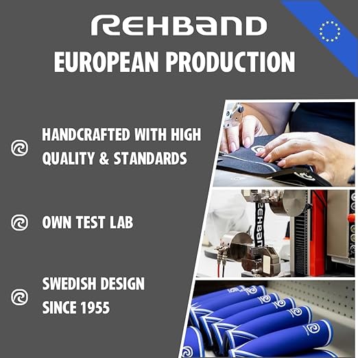 Rehband Knee Sleeve 3mm Neoprene, Lightweight Knee Brace for Endurance and Ball Sports, Unisex Compression Starter Knee-Sleeves, Breathable Running Knee Support, Colour:Black - 1 Pair, Size:X-Large