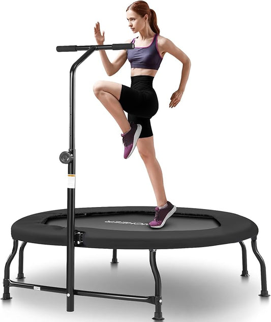 ANCHEER 50" Rebounder Trampoline for Adults- 2025 Foldable 450lbs/550lbs, for