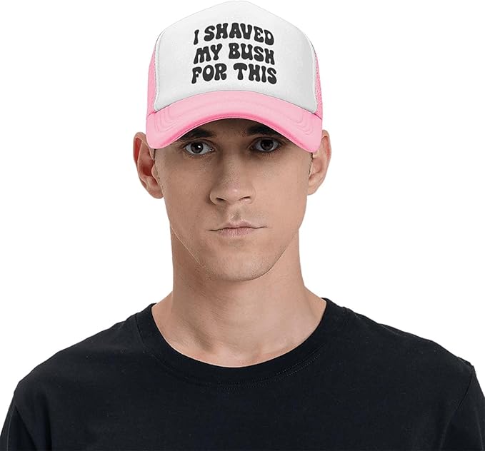 Put It On My Husband's Tab Drinking Trucker Hat - Funny Pink Trucker Hat for Women and Men