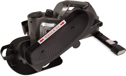 JFIT Mini Elliptical – Under Desk & Standing Workout, Compact, Quiet, Adjustable Resistance, LCD Monitor for Progress Tracking