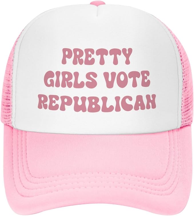 Put It On My Husband's Tab Drinking Trucker Hat - Funny Pink Trucker Hat for Women and Men