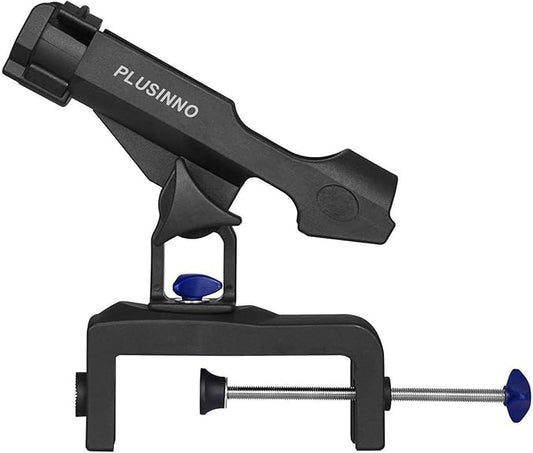 PLUSINNO Fishing Boat Rods Holder Large Clamp Opening 360 Degree Adjustable Fishing Rod Racks Folding Holder