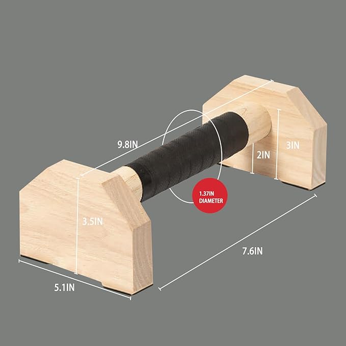 Wooden Parallettes Push Up Bars