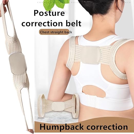 Posture Corrector for Women and Men,Breathable Hunchback Corrector,Adjustable Back Straightener Brace Suitable for Back,Shoulder and Spine Pain Relief（Beige，XS）
