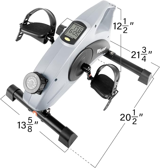 Vaunn Desk Bike Pedal Exerciser with Electronic Display for Indoor Physical Therapy