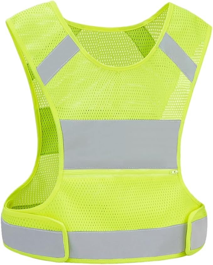 Reflective Vest Safety Running Gear with Pocket,High Visibility for Running,Biking,Walking,Women & Men
