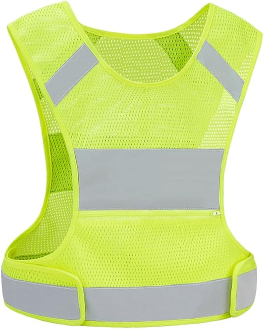 Reflective Vest Safety Running Gear with Pocket,High Visibility for Running,Biking,Walking,Women & Men